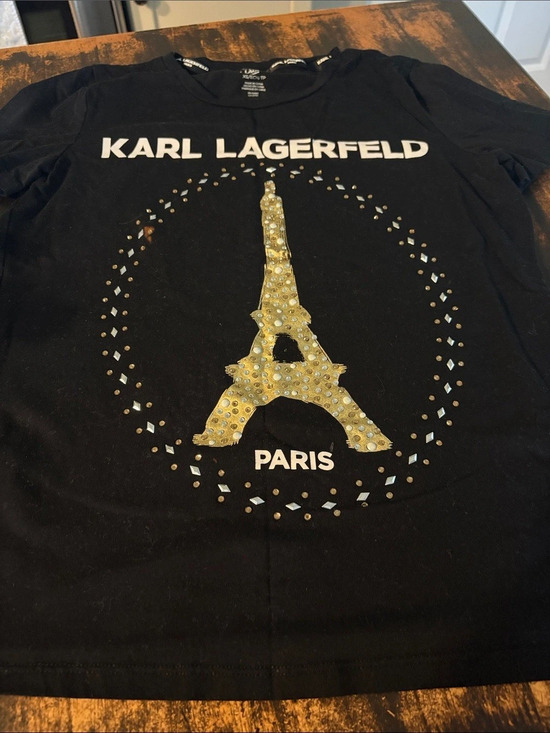 Karl Lagerfeld Tops - Karl Lagerfeld Eiffel Tower Graphic Tee Size XS (2)